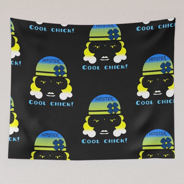 Item preview, Hippie Chick, Cool Hipster Chick designed and sold by SportyDogShop.