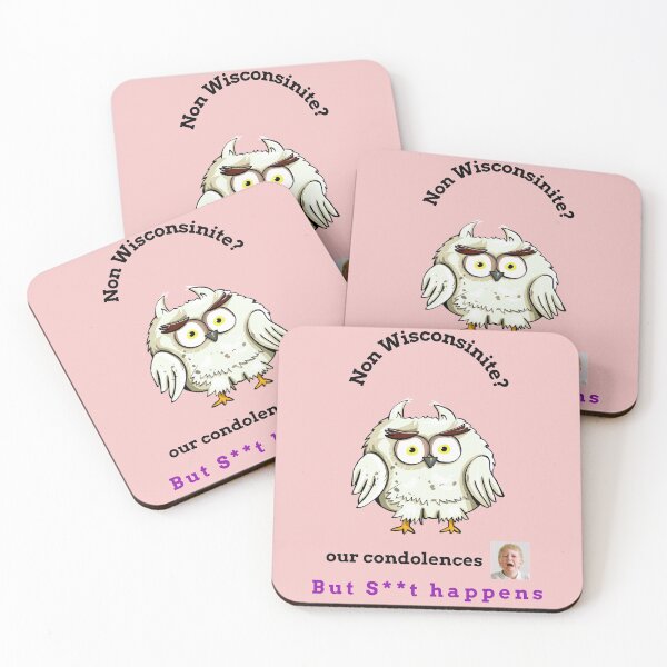 Item preview, "Condolences to non Wisconsinites"  (owl) designed and sold by skoumpourdides.