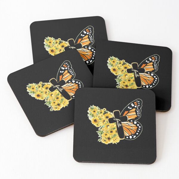 Item preview, Faith Cross Sunflower Butterfly Christian Vintage designed and sold by Dressed For  Duty.