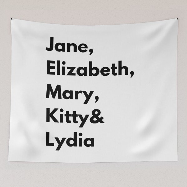 Item preview, Pride and Prejudice - Bennet Sister's (Black) designed and sold by JustabitBookish.