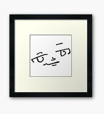 Face - Hmm, Raised Eyebrow Framed Print