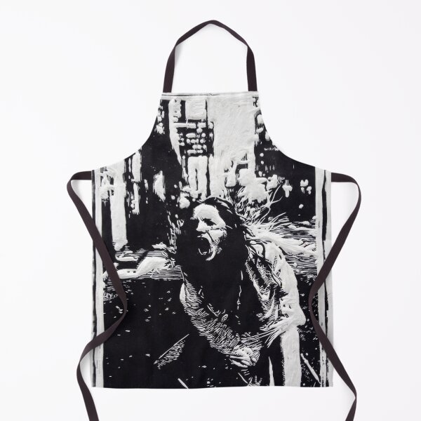 Item preview, black and white woodcut of girl screaming in the street, street madness, melancholy, rage, feelings on the surface, exorbitant ego designed and sold by Mariuki Flow.