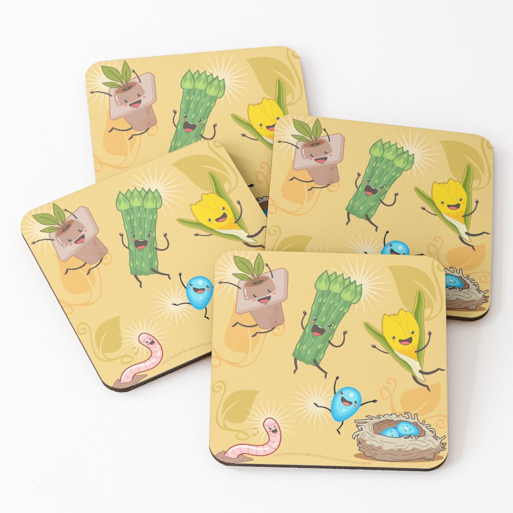 Wisconsin + Spring = Happiness Coasters (Set of 4)