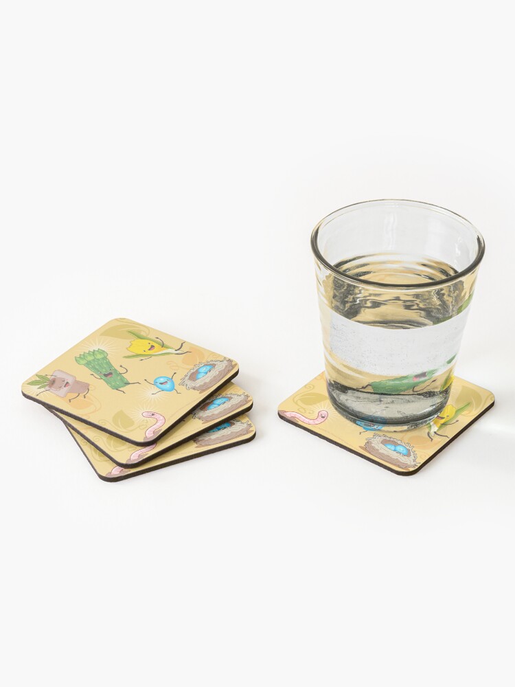 Alternate view of Wisconsin + Spring = Happiness Coasters (Set of 4)