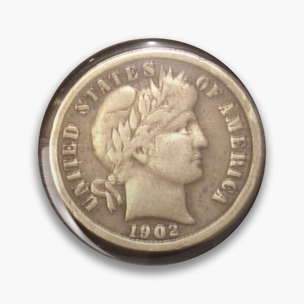 Item preview, 1902 Barber Dime designed and sold by coinsxcrochet.