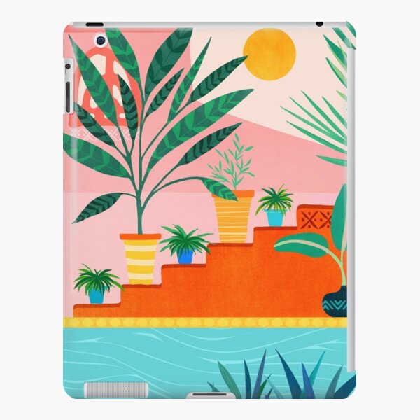 Costa Rica Poolside Colorful Tropical Landscape iPad Snap Case
