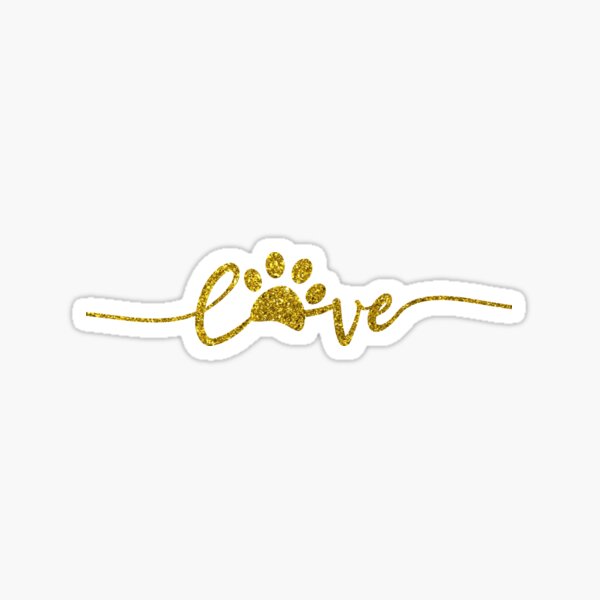 Love Paw Print For Dogs and Cats Lovers' Sticker