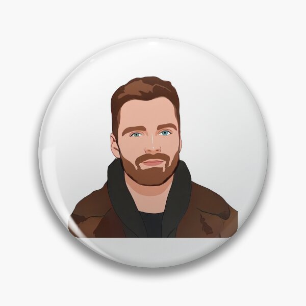 Item preview, Sebastian Stan Cartoon Art Handsome and Brooding  designed and sold by ecdato.