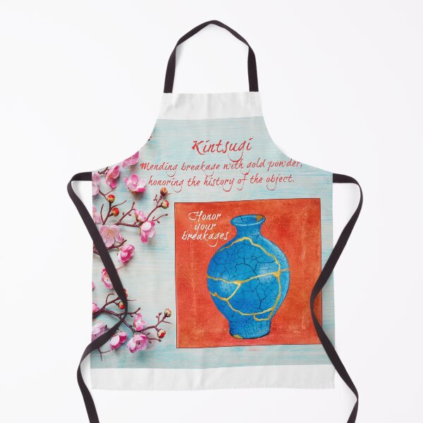 Item preview, Kintsugi Blue Jar with message designed and sold by JessCarol-Art.