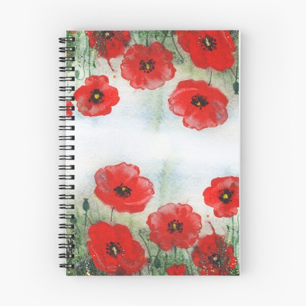 Item preview, Red Poppies Watercolor Pattern Beautiful Field Of Wildflowers  designed and sold by Irina Sztukowski.