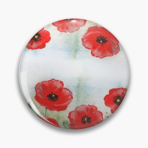 Item preview, Red Poppies Watercolor Pattern Beautiful Field Of Wildflowers  designed and sold by Irina Sztukowski.