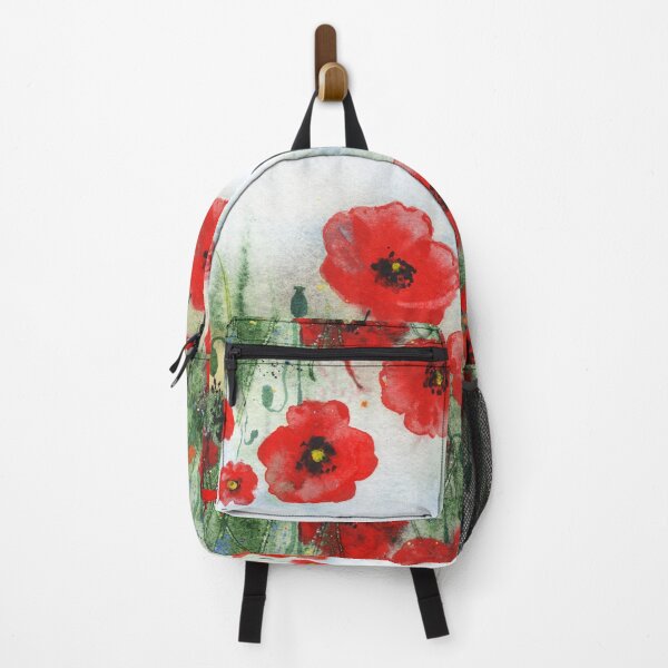 Item preview, Red Poppies Watercolor Pattern Beautiful Field Of Wildflowers designed and sold by Irina Sztukowski.