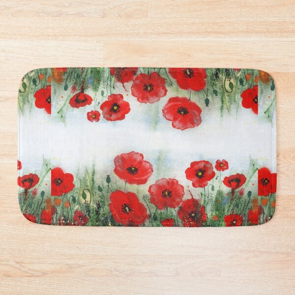 Item preview, Red Poppies Watercolor Pattern Beautiful Field Of Wildflowers  designed and sold by Irina Sztukowski.