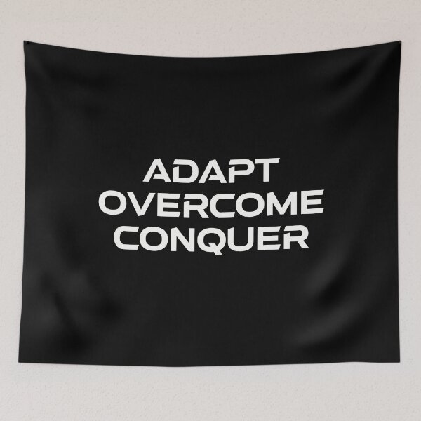 Artikelvorschau, Adapt Overcome Conquer Motivational Navy Seal Zitat entworfen und verkauft von WolfSpiritCo.