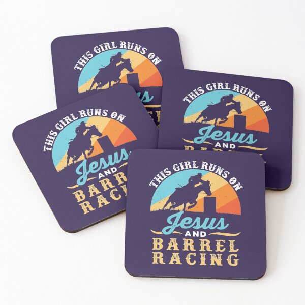 Item preview, This Girl Runs on Jesus and Barrel Racing  designed and sold by jaygo.