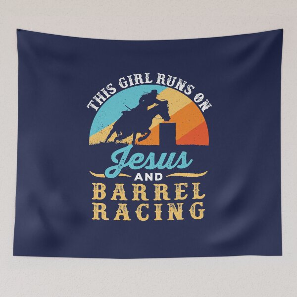 Item preview, This Girl Runs on Jesus and Barrel Racing  designed and sold by jaygo.