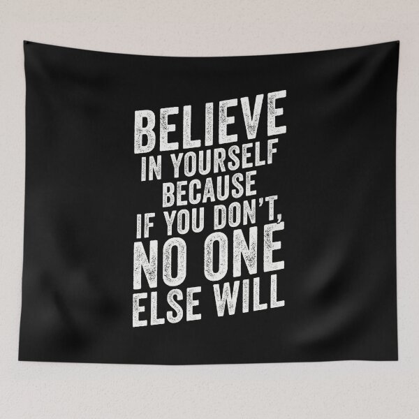 Item preview, Believe In Yourself Mixed Martial Arts Quote designed and sold by WolfSpiritCo.