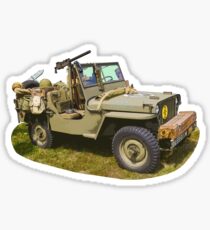 Willys World War Two Army Jeep Sticker