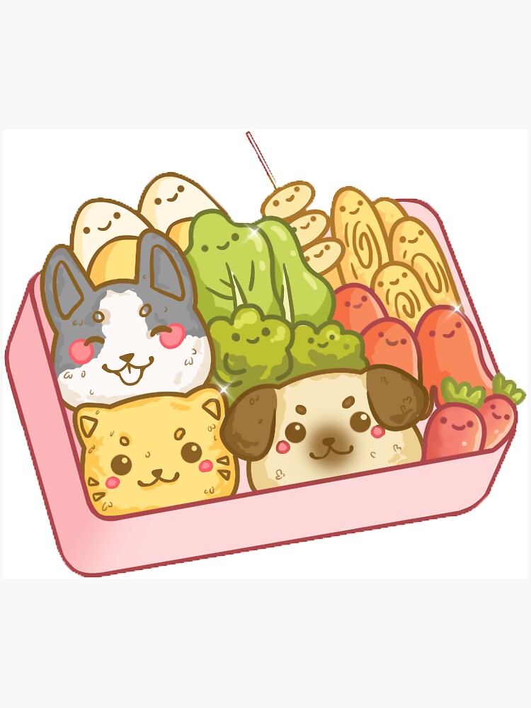 Bento Box Magnet | Vinyl Magnet | Cute Food Magnet | Japanese Food Magnet |  Kawaii Food Magnet | Anime Food | Japan Inspired | Cartoon Food