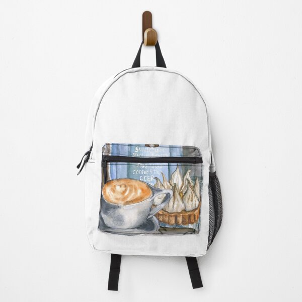 Item preview, Watercolor sketch Vintage cafe and coffee with dessert ? designed and sold by xeniialunina.