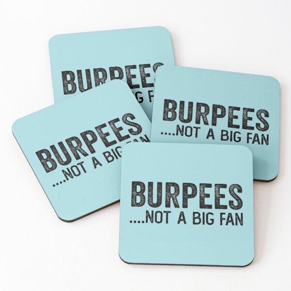 Item preview, Burpees, not a fan - Funny Fitness humor designed and sold by WolfSpiritCo.