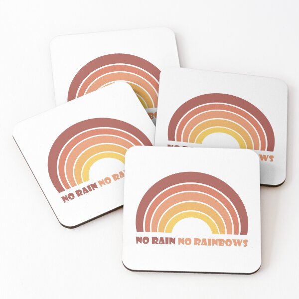 Item preview, No Rain No Rainbows Uplifting 70's Retro Desing designed and sold by CynthiaGraphics.
