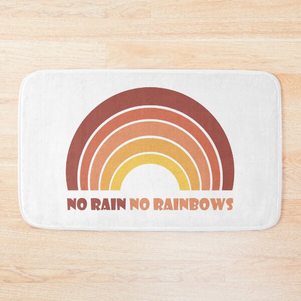 Item preview, No Rain No Rainbows Uplifting 70's Retro Desing designed and sold by CynthiaGraphics.