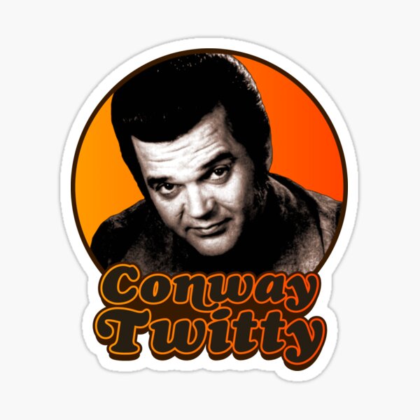 Conway Twitty ))(( Retro Country Legend Design Sticker