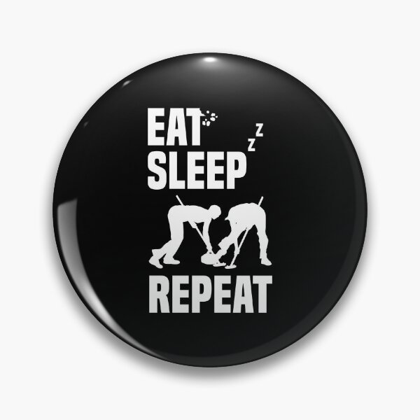 Item preview, Eat Sleep Curling Repeat Curler Curling Stone Curling Game designed and sold by Nessshirts.