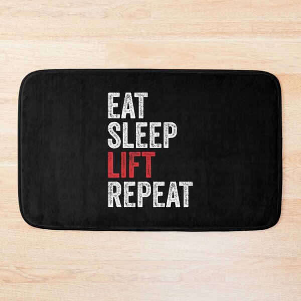 Item preview, Eat Sleep Lift Repeat - Gym Lifting humor designed and sold by WolfSpiritCo.