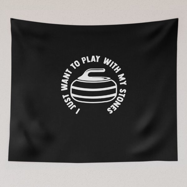Item preview, I Just Want to Play With My Stones Curler Ice Curling Game  designed and sold by Nessshirts.