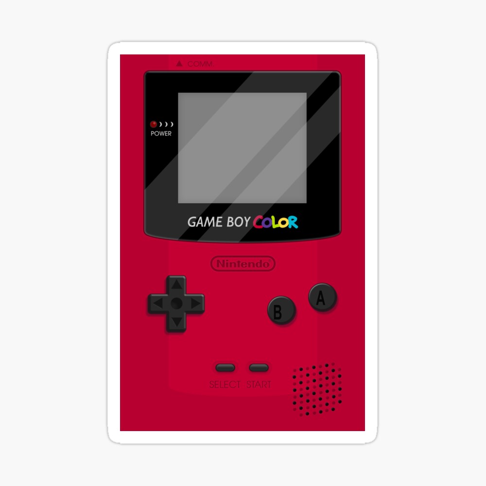 Gameboy Color 2 0 Red Iphone Case By Katymakesthings Redbubble