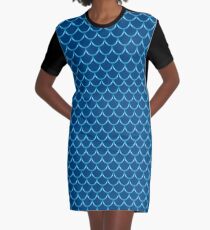 Mermaid Blues Graphic T-Shirt Dress