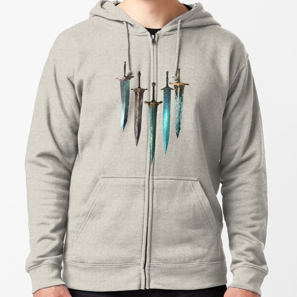 Moonlight Sword Zipped Hoodie