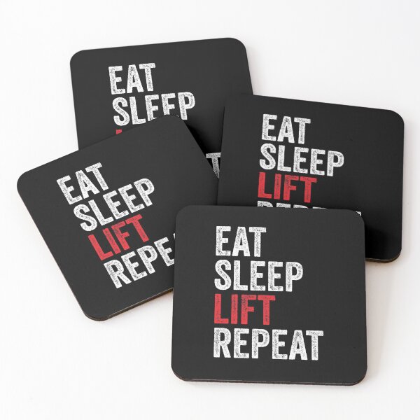 Item preview, Eat Sleep Lift Repeat - Gym Lifting humor designed and sold by WolfSpiritCo.