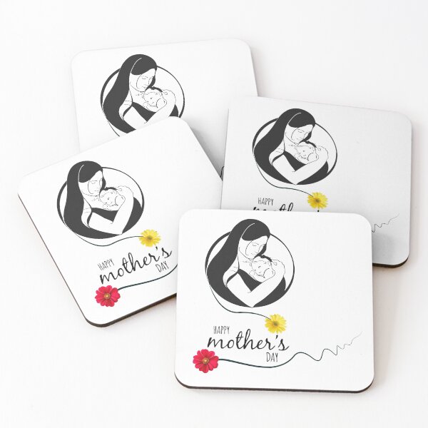 Item preview, Mother and newborn child concept illustration in paper art style. Infant baby and his mom. Heart shape. Happy mother day designed and sold by deeplaxman.