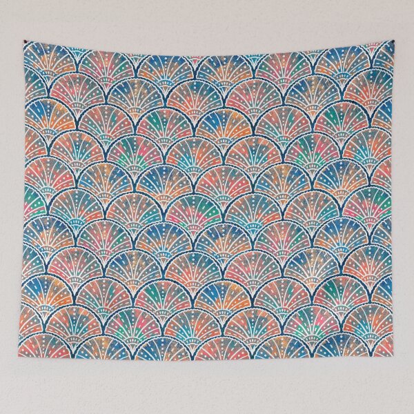 Item preview, Color Burst Boho Seashells Pattern designed and sold by DeKoro.
