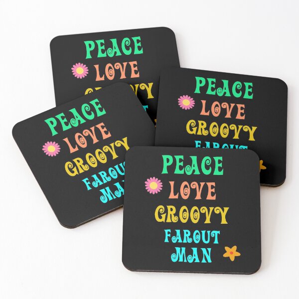 Item preview, Peace Love Groovy Farout Man Retro designed and sold by f2error.