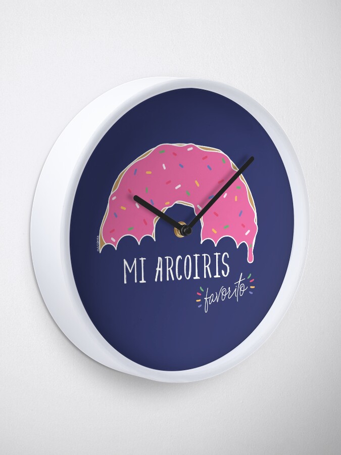Vista alternativa de Reloj Mi arcoiris favorito - fondos oscuros