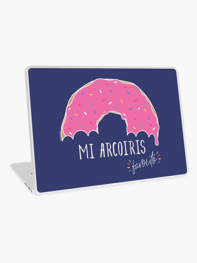 Imagen 1 de 2, Vinilo para portátil con la obra Mi arcoiris favorito - fondos oscuros, diseñada y vendida por Nutricienta.