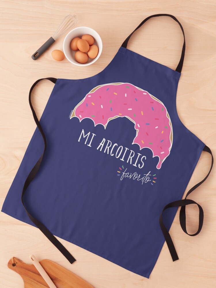 Imagen 1 de 6, Delantal con la obra Mi arcoiris favorito - fondos oscuros, diseñada y vendida por Nutricienta.