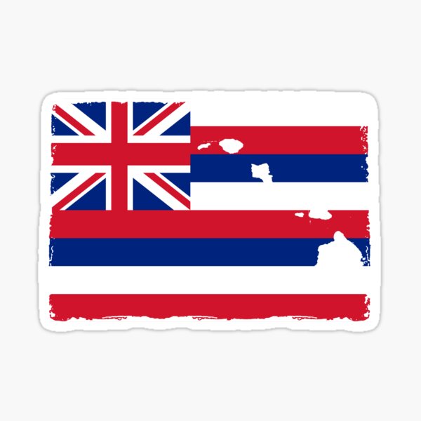 Hawai'i Flag with the Hawaiian Islands by Hawaii Nei All Day Sticker
