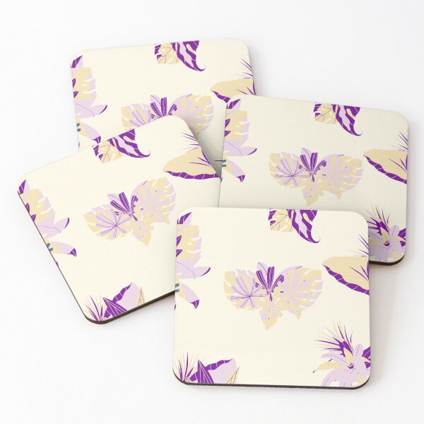 Item preview, Tropical Leaves (pink / yellow) designed and sold by vell arts :).