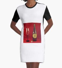 Happy New Year Graphic T-Shirt Dress
