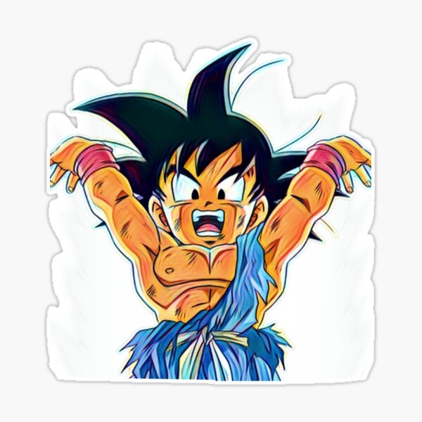Train Insaiyan Kid Gt Goku Super Saiyan 1 DB/DBZ/DBGT/DBS  Sticker for  Sale by Wicked Designs