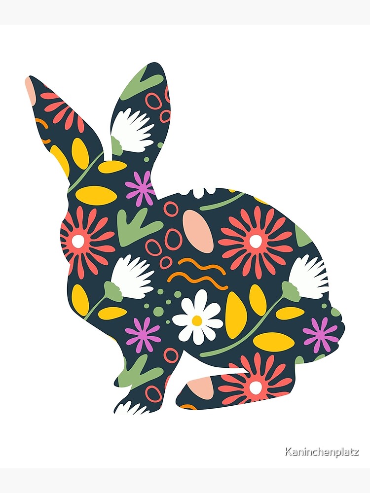 "Flower Bunny" Poster by Kaninchenplatz Redbubble