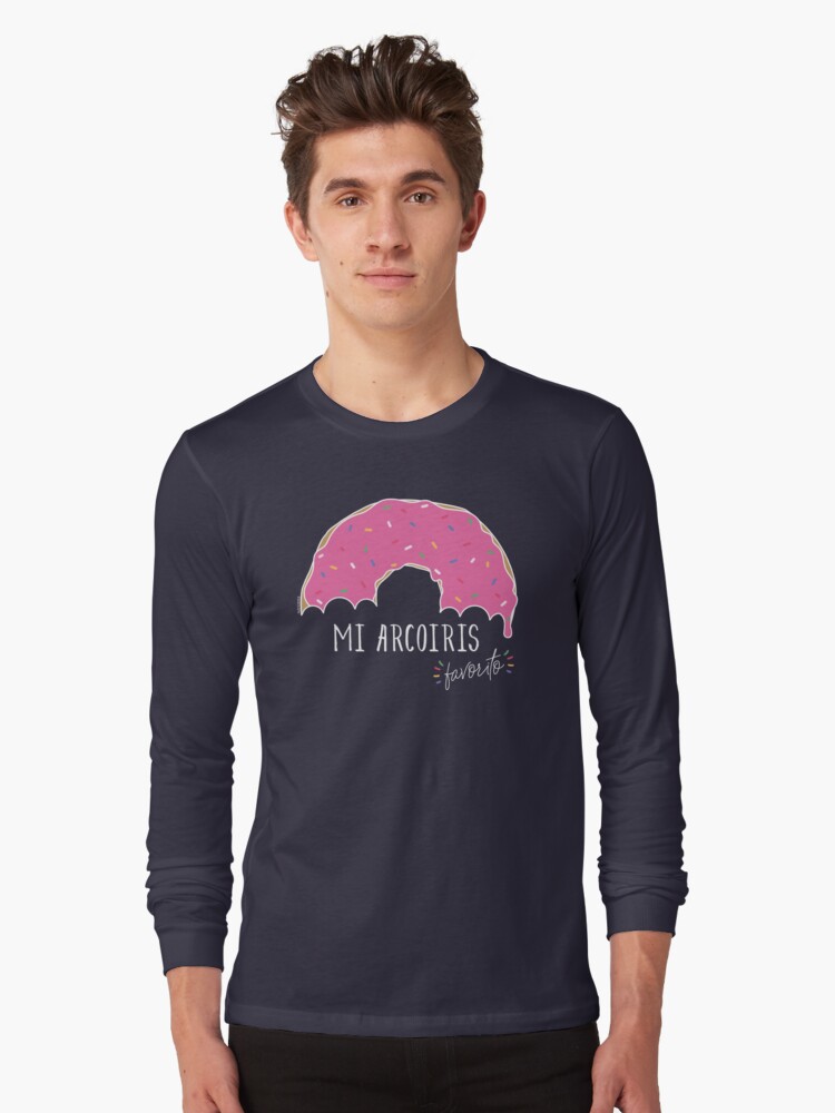 Imagen 1 de 5, Camiseta de manga larga con la obra Mi arcoiris favorito - fondos oscuros, diseñada y vendida por Nutricienta.