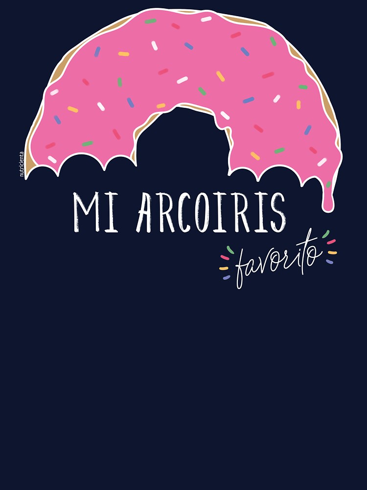 Imagen 7 de 7, Camiseta clásica con la obra Mi arcoiris favorito - fondos oscuros, diseñada y vendida por Nutricienta.