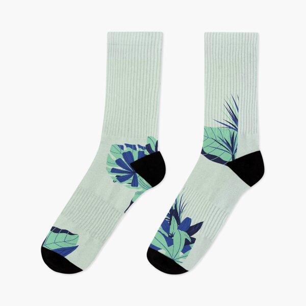 Item preview, Tropical Leaves (green / blue) designed and sold by vell arts :).