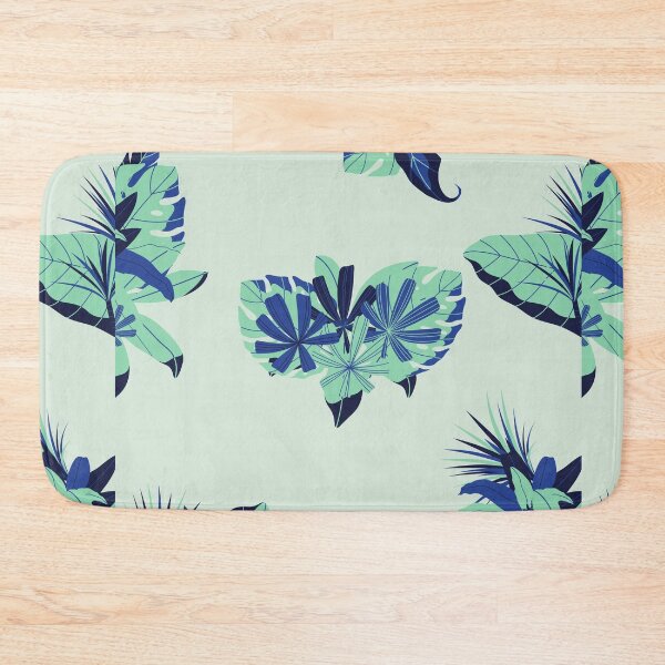 Item preview, Tropical Leaves (green / blue) designed and sold by vell arts :).
